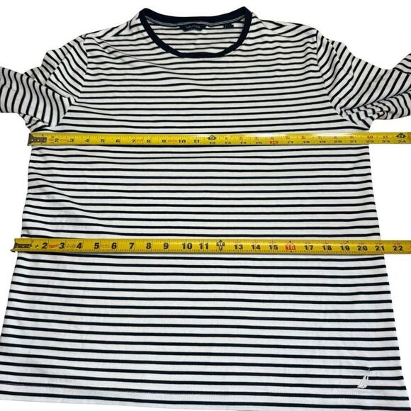 Nautica Top Women's L Breton Stripes L/S Coastal Preppy fishingcore Prep Casual - Picture 8 of 10